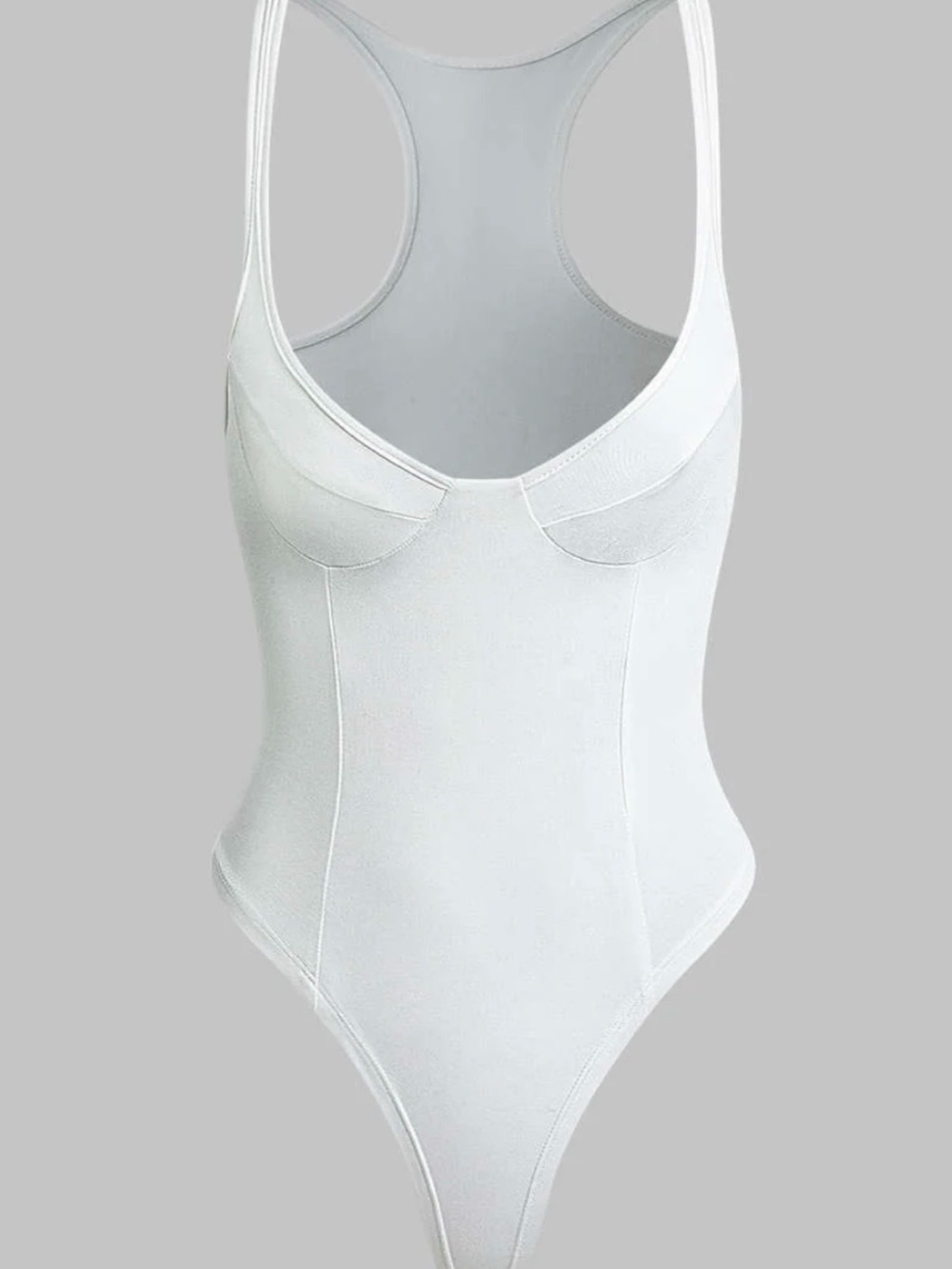 Micas basic solid deep V-neck Scoop-Back Bodysuit. New with tags